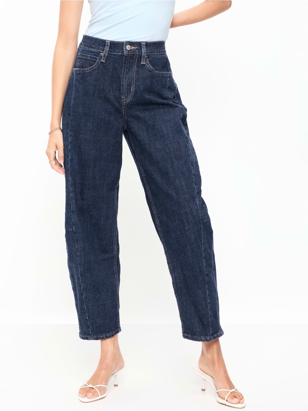 NWT Old Navy High-Waisted Baggy Barrel Ankle Jeans